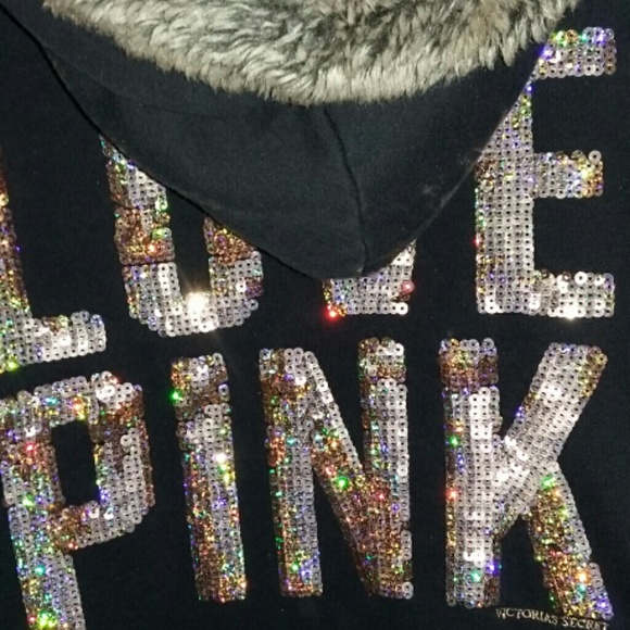 Victorias secret Bling fur pink jacket