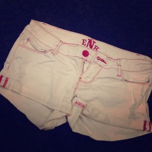 White and pink Short shorts
