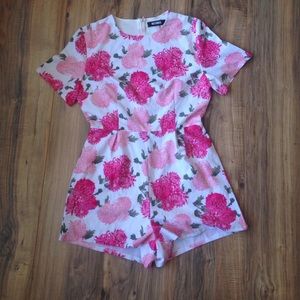 Floral Short Sleeve Romper