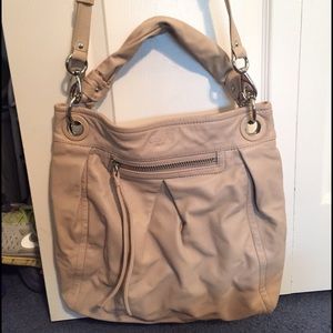 Beige coach purse