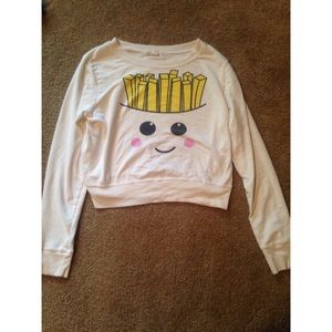 French fry cropped sweater