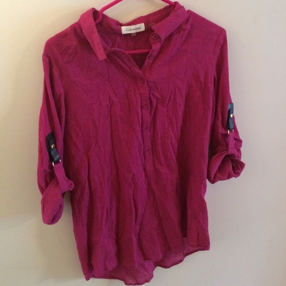 Pink Calvin Klein Cotton Shirt