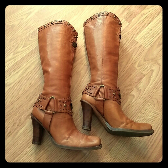 ANTONIO MELANI Shoes - ANTONIO MELANI LEATHER STUD BOOTS