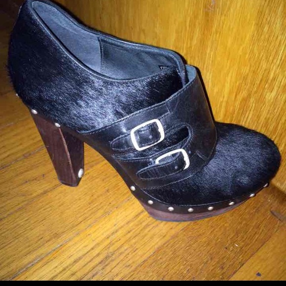 Ugg leather and calfskin heels