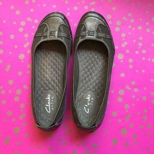 Clarks Privo Pewter Ballet Flats