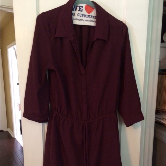 Reposh. Adorable maroon shirt dress