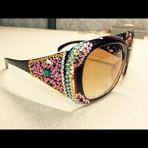 Colorful rhinestone sunglasses