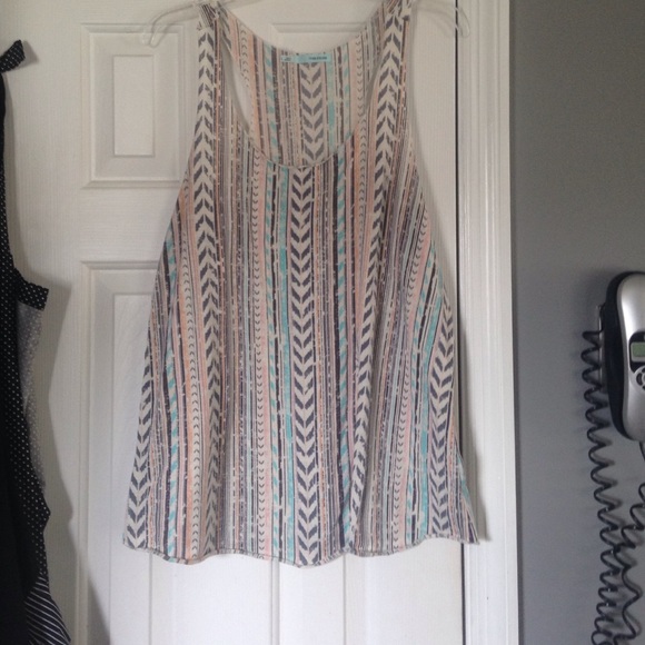 Aztec print Racer back tank