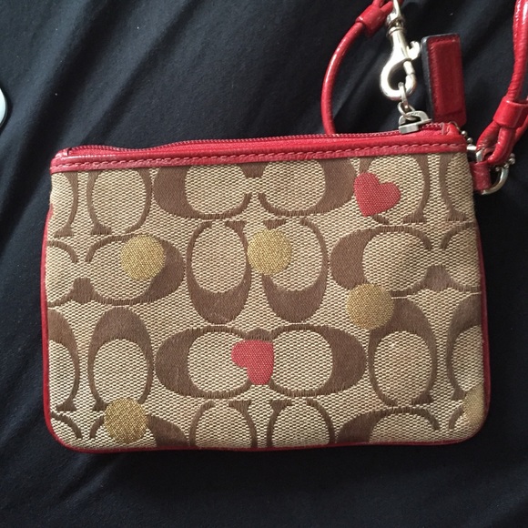 Coach Red Heart Wristlet - Picture 2 of 4
