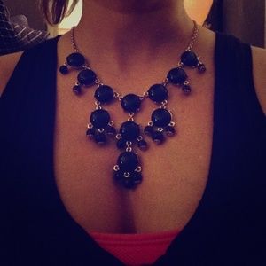 Adjustable black and gold J. Crew necklace