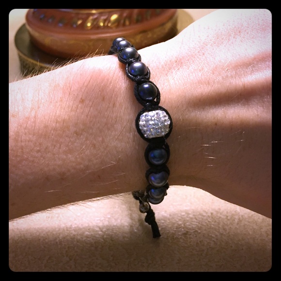 Beautiful black freshwater pearl bracelet