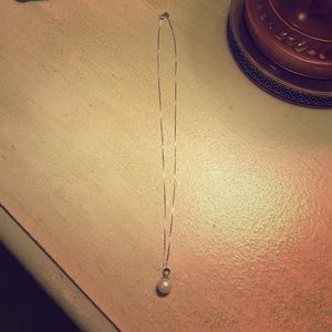 Sterling and freshwater pearl necklace