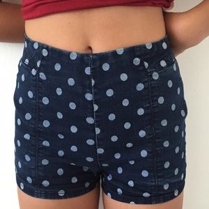 Cute Polka Dot High Waisted Shorts