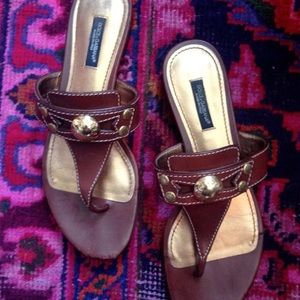 TRADING Dolce & Gabbana brown leather thong sandal
