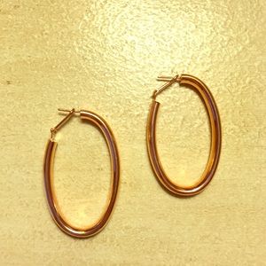 Italian rose gold loops + necklace