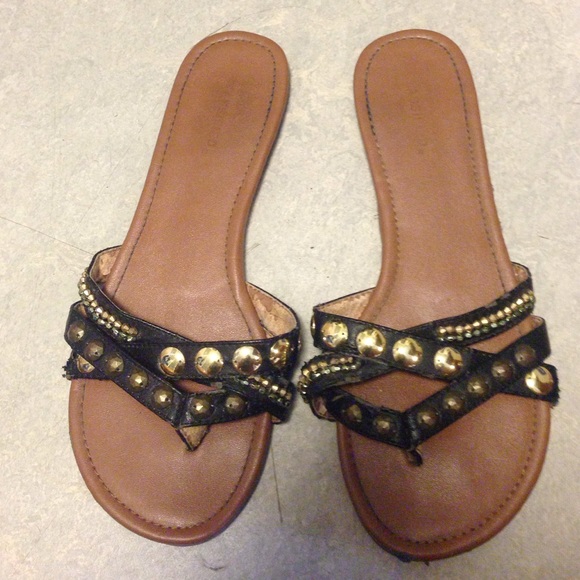 Steve madden inspired gold embellished sandals