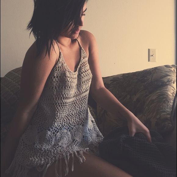 Beige Crochet Top