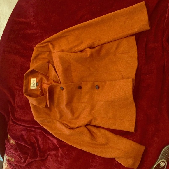 Orange tweed blazer