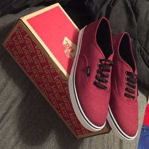 Maroon vans never worn