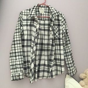 LA HEARTS Black and White Flannel