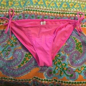 Neon pink bikini bottoms