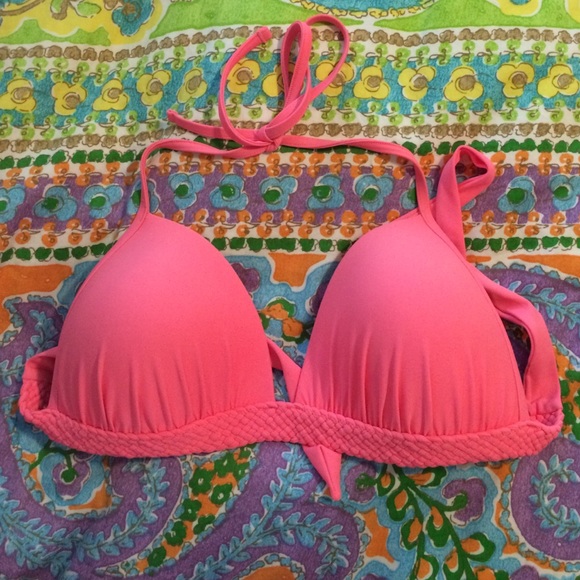 coral bikini top