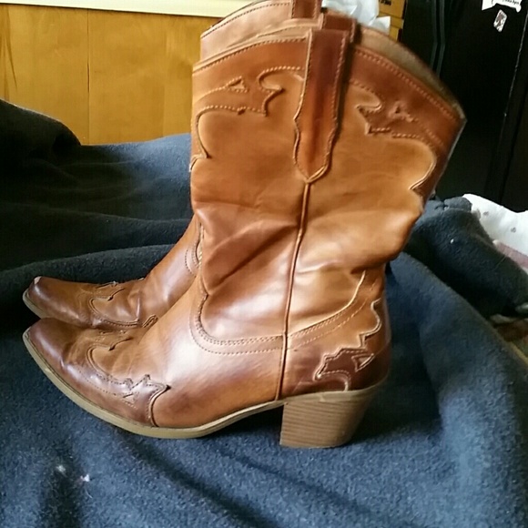 Tan cowboy boots