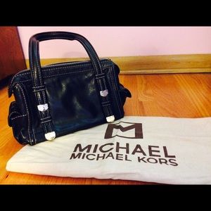 Michael Kors Black Leather Satchel