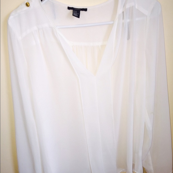 White sheer blouse