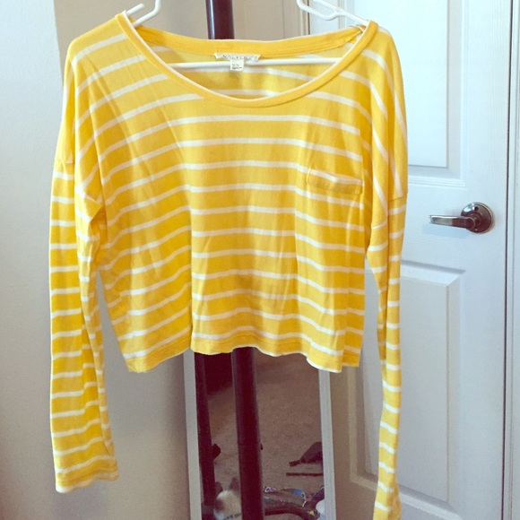 Yellow striped forever 21 top