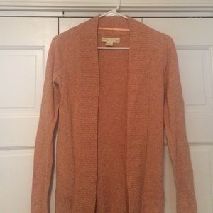 Heathered Orange cardigan with pockets