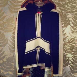 Gorgeous black and white Betsy Johnson knit jacket