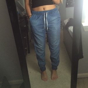 Bullhead denim joggers