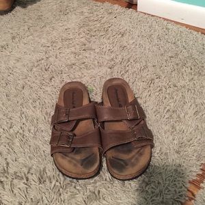 brown sandals