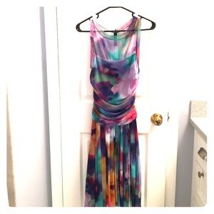 Elena Kattan Rainbow Watercolor dress