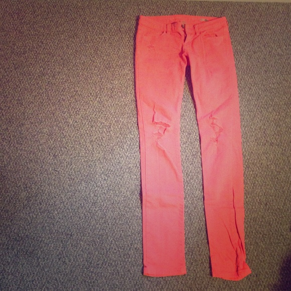 Bright Pink Super Skinny Jeans