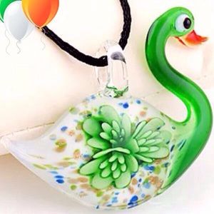 Swan Glass Murano Necklace