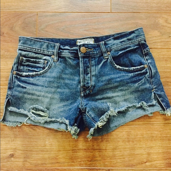 Free people denim cutoff shorts