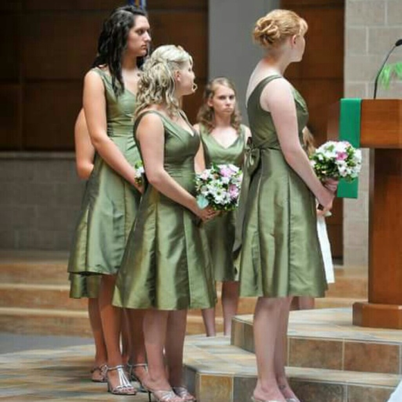 Green bridesmaid dress - Picture 2 of 3