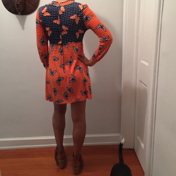 Vintage Butterfly-print Dress butterfly 🦋 - Picture 2 of 4