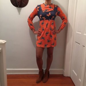 Vintage Butterfly-print Dress butterfly 🦋