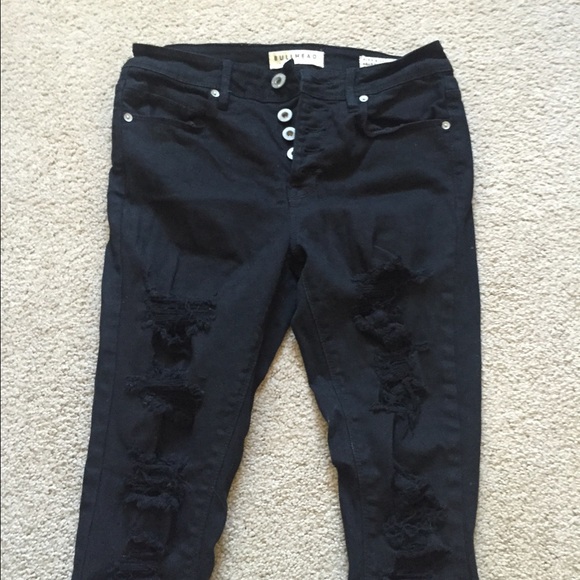 Pacsun distressed high waisted black jeans