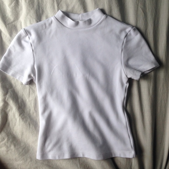 Ponte Mock Neck Short Sleeve Top