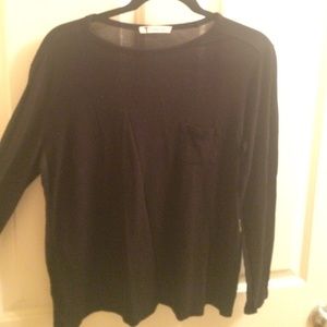 Black long sleeved top - T Alexander Wang