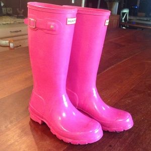 Girls Pink Hunter Boots