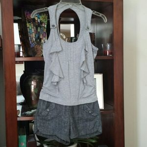 Two toned gray romper