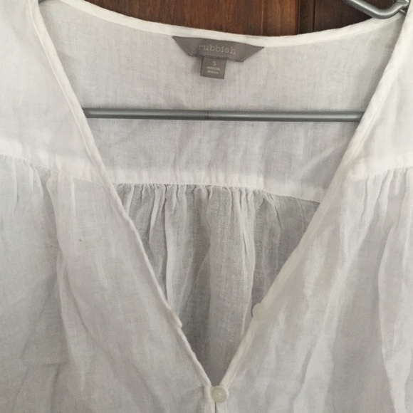 Nordstrom BP Rubbish NWOT lace hi-lo crop top - Picture 2 of 3