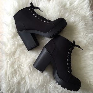H&M Lace Up Boot Platforms
