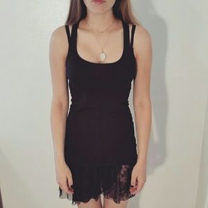 FREE PEOPLE black racer back dress