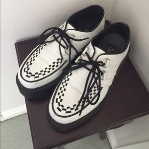 Demonia Vegan Leather Creeper- white